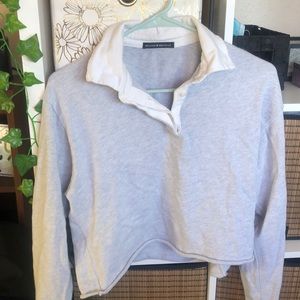 Brandy Melville cropped collar button shirt